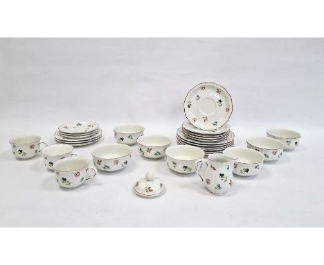 Villeroy & Boch "Petit Fleur" part breakfast set to include bowls and saucers, some plates, cups, saucers, cream jug and suga