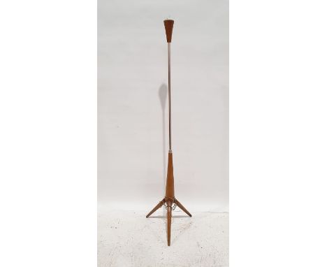 Mid-century modern teak and steel standard lamp