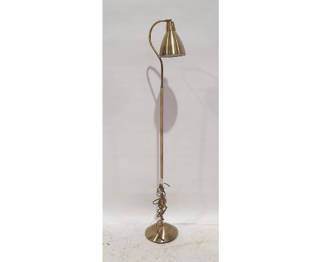 Modern brass standard lamp 