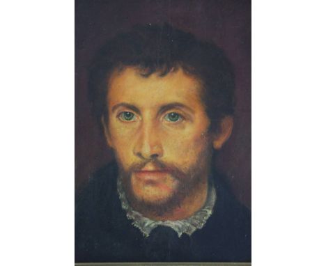 Oil on board, portrait of a bearded gent, 34.5cm x 24.5cm