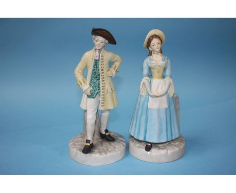 A pair of Royal Worcester 'The Hadley Collection' figures; 'The Gallant's Lady' and 'The Gallant' 
