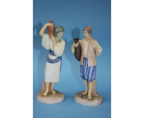 Pair of Royal Worcester 'The Hadley Collection' figures; 'Eastern Water Carrier' (2)