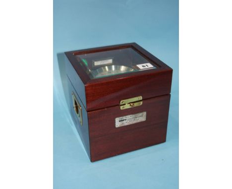 A battery operated Marine Quartz chronometer by Wempe of Hamburg
