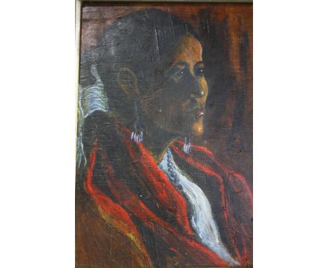 Oil on panel, portrait, 21.5cm x 16.5cm