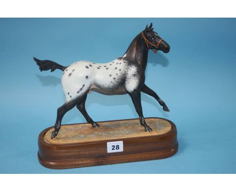 A Royal Worcester 'Appaloosa Stallion' modelled by Doris Lindner, no. 642/750, with certificate