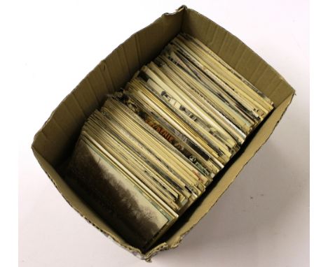A box of early French used and unused post-cards 