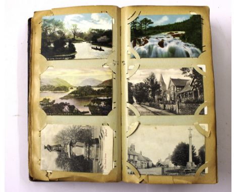A post-card album and contents