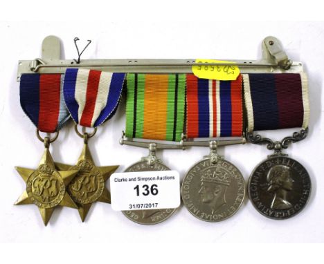 An RAF group of five medals including long service medal to Snr. Teck. K Webster RAF