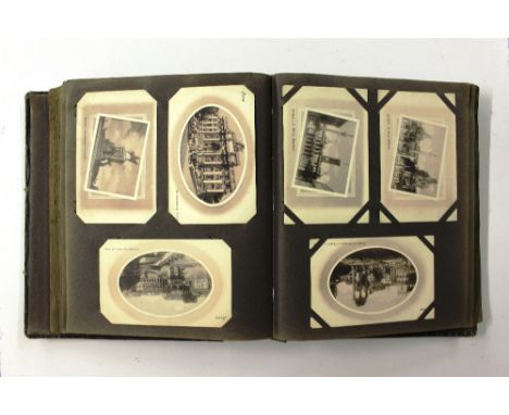 A large Edwardian post-card album depicting New Zealand, Australia, Zulu, topographical and ethnic scenes etc.