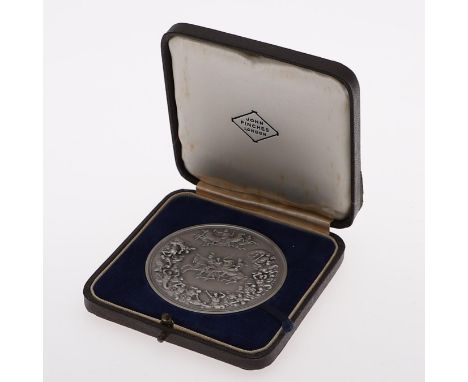 A silver medal commemorating the Battle of Waterloo, a reduced copy of the 1815 Waterloo Medal. marked to the rim Wateroo Jun