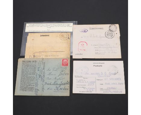 An envelope posted from Auschwitz Concentration Camp in 1941, addressed to Frau Maria Sikon in Krakau, the senders details gi