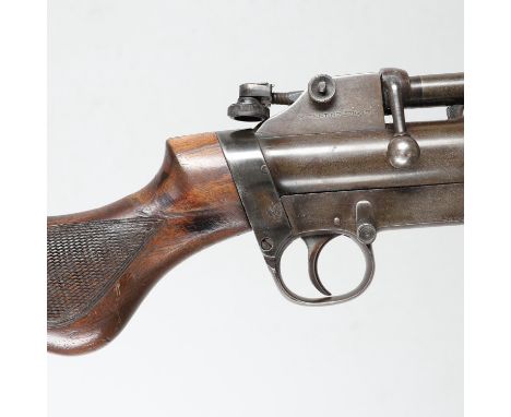 With a 64cm barrel, marked to the side 'Webley Service Air Rifle Mark II, Manufactured by Webley &amp; Scott, with rotating s