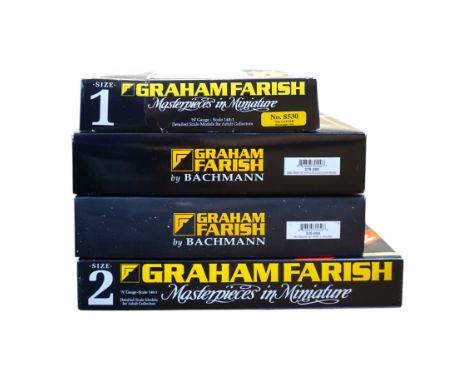 Four boxed Graham Farish N gauge railway train sets; a Diesel Freight set, comprising a Class 25 diesel locomotive and five f