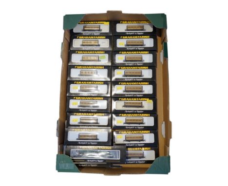 Twenty boxed Graham Farish N gauge railway; an LNER Class V2 2-6-2 tender locomotive, Coldstreamer, (372-602), together with 