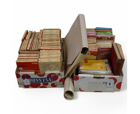 A collection of Ordnance Survey maps, including some early examples laid on canvas, a few ordinance survey related books and 