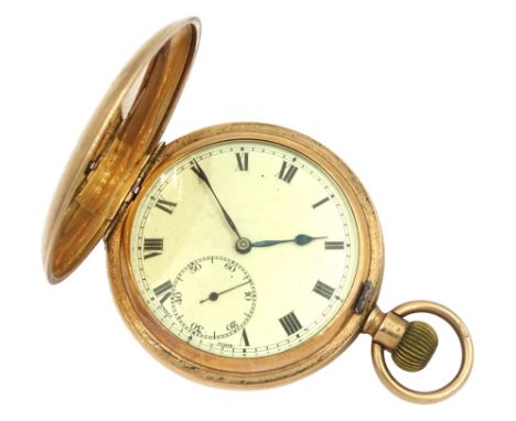 Early 20th century 9ct gold full hunter pocket watch by Syren, case by Benson Brothers, Chester 1922Condition Report:Approx 1