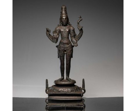Dimensions: Height 51 cm Wide 22 cm Depth 16 cmWeight: 10658 grams This finely cast bronze sculpture depicts Lord Shiva as Ch