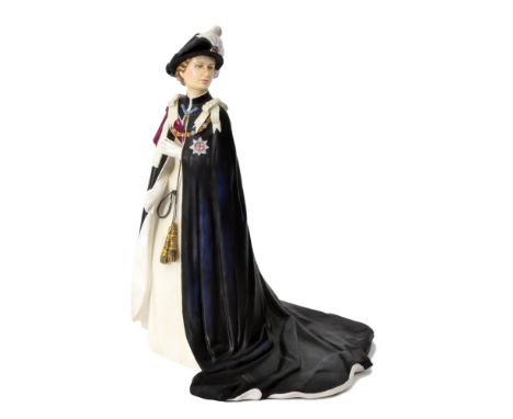 A large Royal Worcester limited edition figure of H.M Queen Elizabeth II, Queens Regnant of England subject 6 of 6, modelled 
