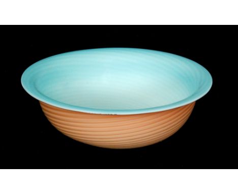 A late 19th Century Stevens & Williams Verre de Soire bowl of shallow circular form with an everted rim, externally decorated
