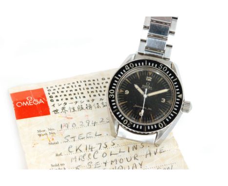 A 1960s Omega Seamaster 300 stainless steel gentlemans automatic divers wristwatch, circa 1963, reference 165.024, the circul