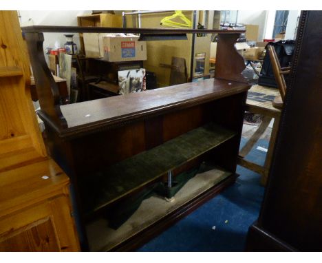 An Edwardian Mahogany Four Shelf Side Unit, With Waterfall Top 140cm Wide