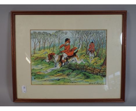 A Framed Harry B Neilson Fox Hunting Print