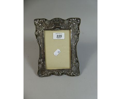 An Art Nouveau Silver Easel Back Photo Frame, 20cm high 