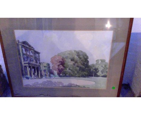 Staffordshire Interest; Country House Interest, Bishton Hall, Impressionist style watercolour - Artist Fr. R. Williams O.S.B.