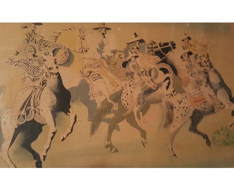 School prints, lithographic, John Nash Interest: Three prints, two by John Nash the first the avenue the second a hay field. 