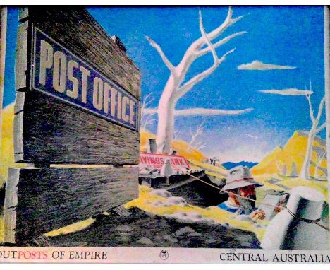 John Vickery , GPO poster Outposts of Empire Central Australia. Framed print.