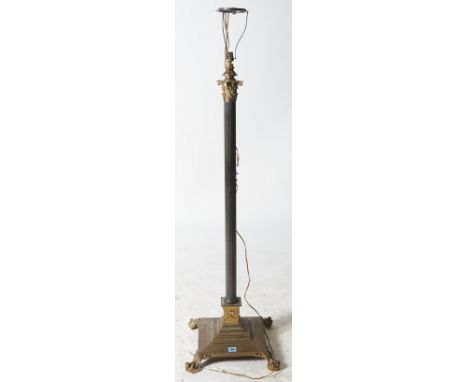 A 20TH CENTURY CORINTHIAN COLUMN STYLE STANDARD LAMP120cm high, (excluding fitting)
