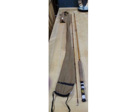 "R Forster of Liverpool" two piece split cane fly rod supplied by JL Vaughan, Warwick