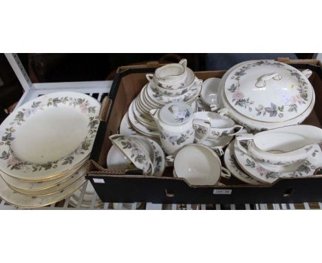 A Royal Worcester 'June Garland' part dinner set Condition report – Gilding generally good, seems to have had little use.  