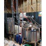 Distillery Line comprising stainless steel Bindy Bubblepop 380 Litre Pot Still, Sansone stainless