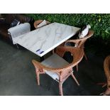 1 x Rectangular Laminate Topped Pedestal Table (Approx. 1100 x 700mm), and 3 x Square Tables (