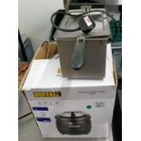 Buffalo Graphite 10 Litre Soup Kettle, and Caterlite Single Basket Deep Fryer