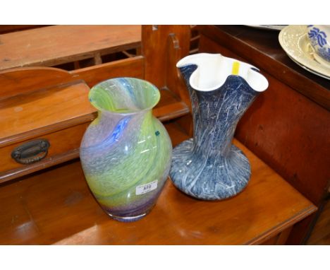 An Art Glass Caithness baluster vase; and another 