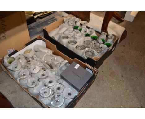 Two boxes of various glassware