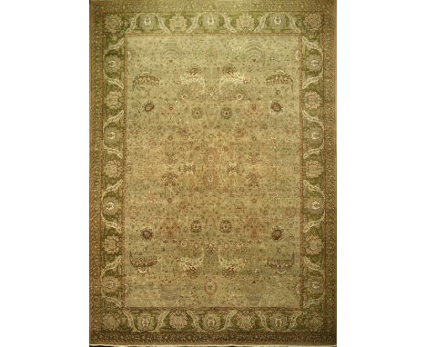 A carpet, polychrome wool yarn "Flowers and leaves", Middle East, 20th C. (2nd half), minor defects, signs of use, Dim. - 415