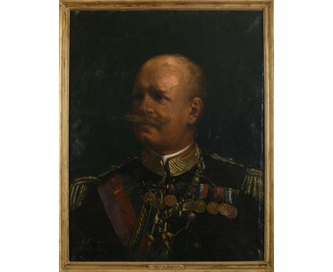 Portrait of Prince D. Afonso of Braganza (1865-1920) - Duke of Oporto, oil on canvas, Italian school, 20th C. (early), signed