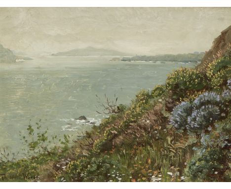 Theodore Wores (1859-1939)The Golden Gate and Fort Point signed 'Theodore Wores.' (lower left)oil on board9 x 12 1/4in