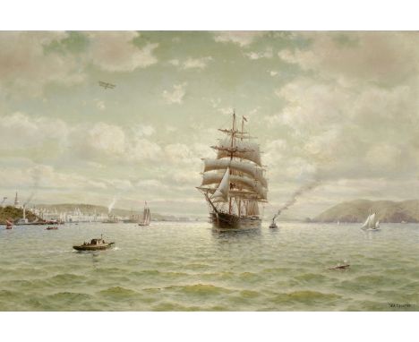 William Alexander Coulter (1849-1936)San Francisco Bay with the 1915 Pan Pacific Exposition Beyond signed and dated 'W.A. Cou