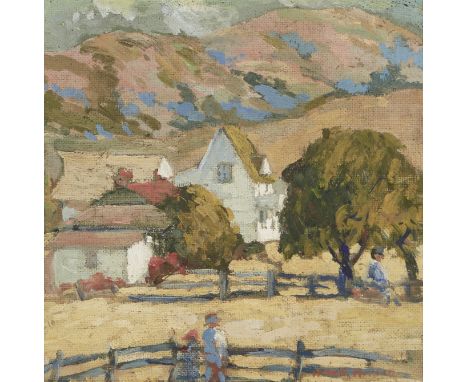 Mary DeNeale Morgan (1868-1948)Carmel Valley Ranch signed 'M. DeNeale Morgan' (lower right)oil on board12 x 12in