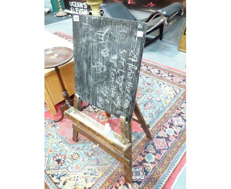 VINTAGE EASEL & BLACKBOARD. Child's easel and blackboard