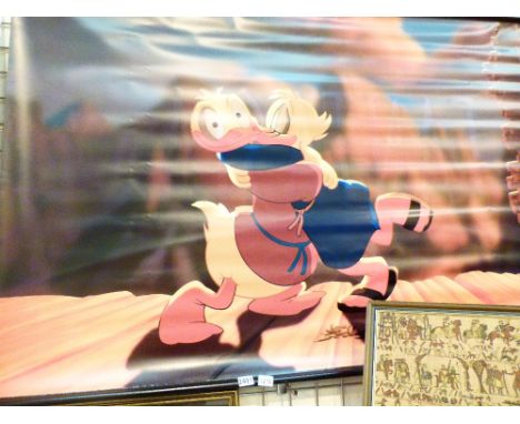 DISNEY FANTASIA 2000 POSTER. Original vinyl double sided Walt Disney Fantasia 2000 film poster with Donald Duck, 115 x 180 cm