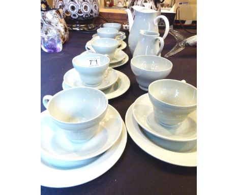 WEDGWOOD TEA SERVICE. Wedgwood celadon and barlaston ceramic tea service