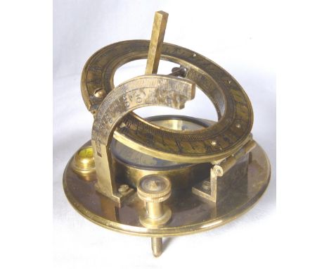 J H STEWARD SUNDIAL. J H Steward marked sundial, dia: 10 cm