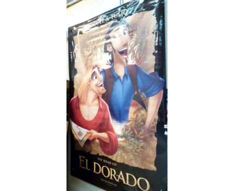THE ROAD EL DORADO POSTER. Original double sided vinyl The Road El Dorado film poster and an associated paper poster, largest