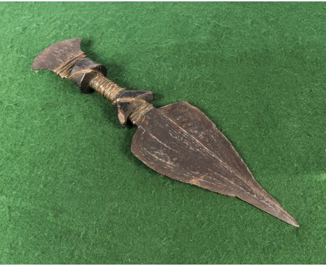 An African wooden handled dagger. 