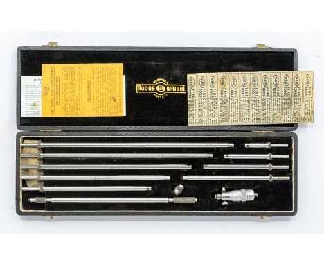 Clockmakers tools - boxed micrometer by Moore and Wright.